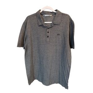 Travis Mathew Houndstooth Golf Polo Shirt Mens XL Short‎ Sleeve